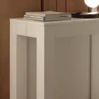 Uitschuifbare console melamine met open poriën witte vouwen Bosa Viadurini