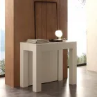 Uitschuifbare console melamine met open poriën witte vouwen Bosa Viadurini