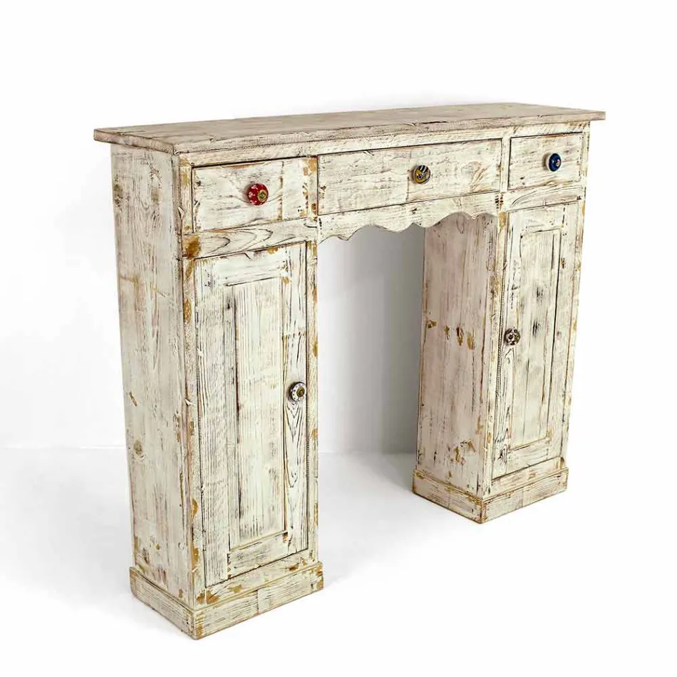 Handgemaakte consolle in massief dennenhout gemaakt in Italië - Carminia Viadurini