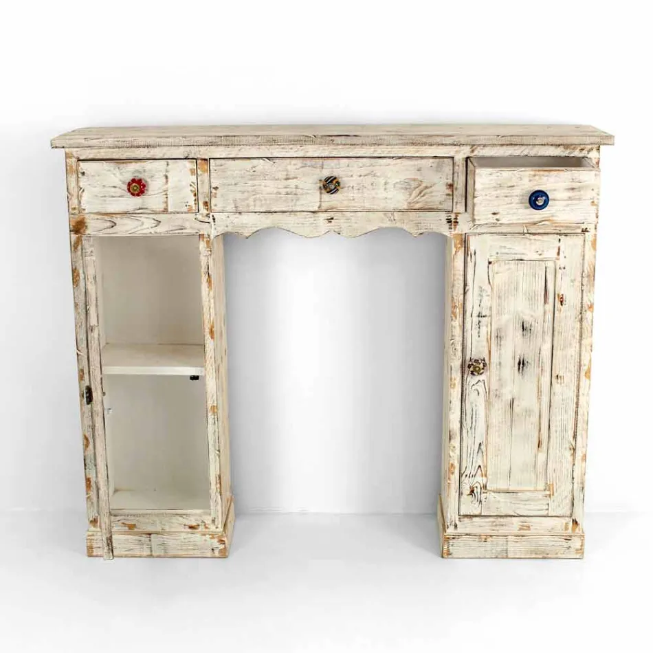 Handgemaakte consolle in massief dennenhout gemaakt in Italië - Carminia Viadurini