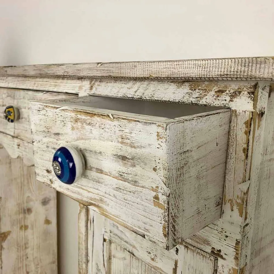 Handgemaakte consolle in massief dennenhout gemaakt in Italië - Carminia Viadurini