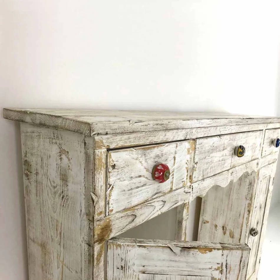 Handgemaakte consolle in massief dennenhout gemaakt in Italië - Carminia Viadurini