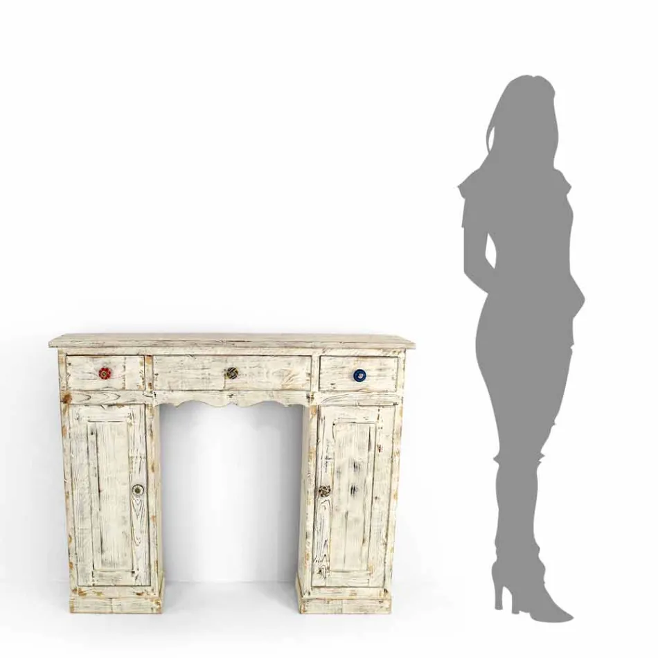 Handgemaakte consolle in massief dennenhout gemaakt in Italië - Carminia Viadurini