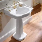 Vintage keramische badkamerconsole op kolom, gemaakt in Italië - Paulina Viadurini