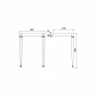 65 cm keramische badkamerconsole met metalen voeten Gemaakt in Nausica, Italië Viadurini