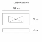 Badkamerconsole Geïntegreerde wastafel en hangende plank in Gres 4 afwerkingen - Rampina Viadurini