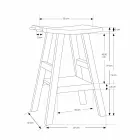 Moderne badkamerconsole in natuurlijk teakhout met zijhaken - Zacary Viadurini