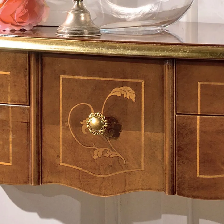 Klassieke houten console 3 of 5 luxe laden Made in Italy - London Viadurini