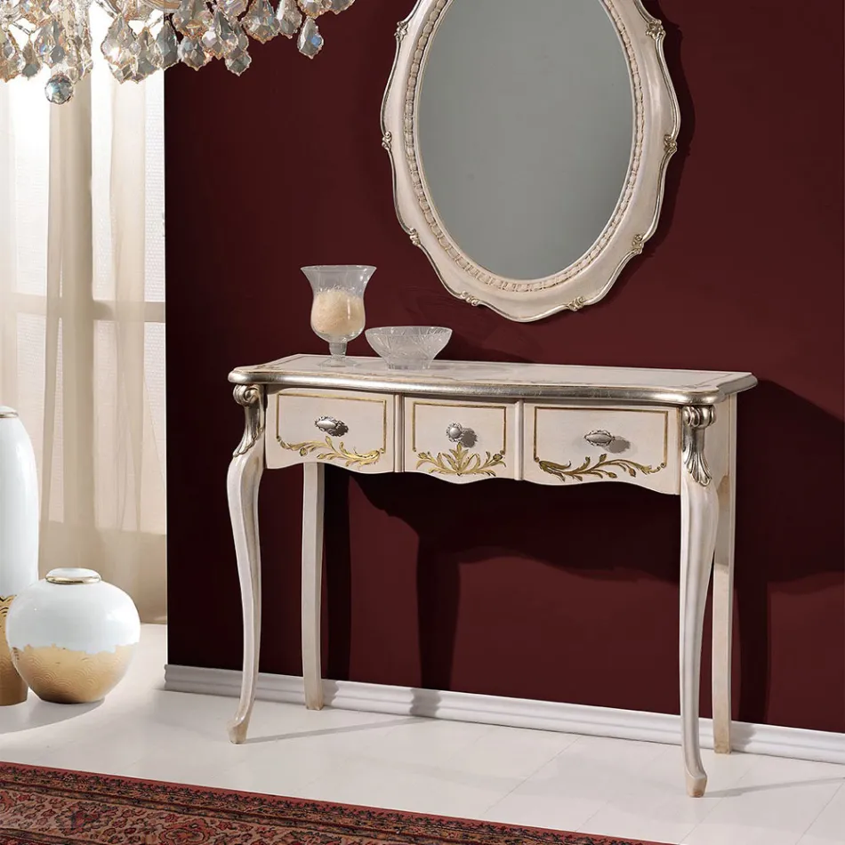 Klassieke houten console 3 of 5 luxe laden Made in Italy - London Viadurini