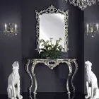 Consoletafel met MDF-paneel en decoraties in diverse kleuren, gemaakt in Italië door Giacomo. Viadurini