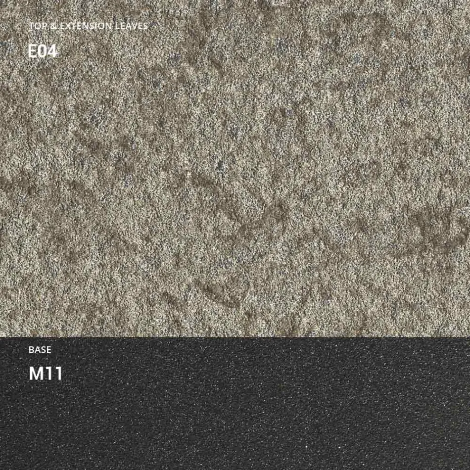 Console met morteleffect bovenblad en metalen onderstel Made in Italy - Timedio Viadurini