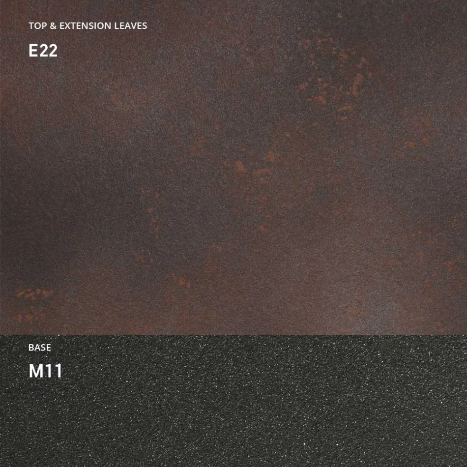 Console met morteleffect bovenblad en metalen onderstel Made in Italy - Timedio Viadurini