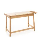 Console met pc-bureau in MDF en hout - Voetbal Viadurini