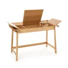 Console met pc-bureau in MDF en hout - Voetbal Viadurini