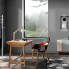 Console met pc-bureau in MDF en hout - Voetbal Viadurini