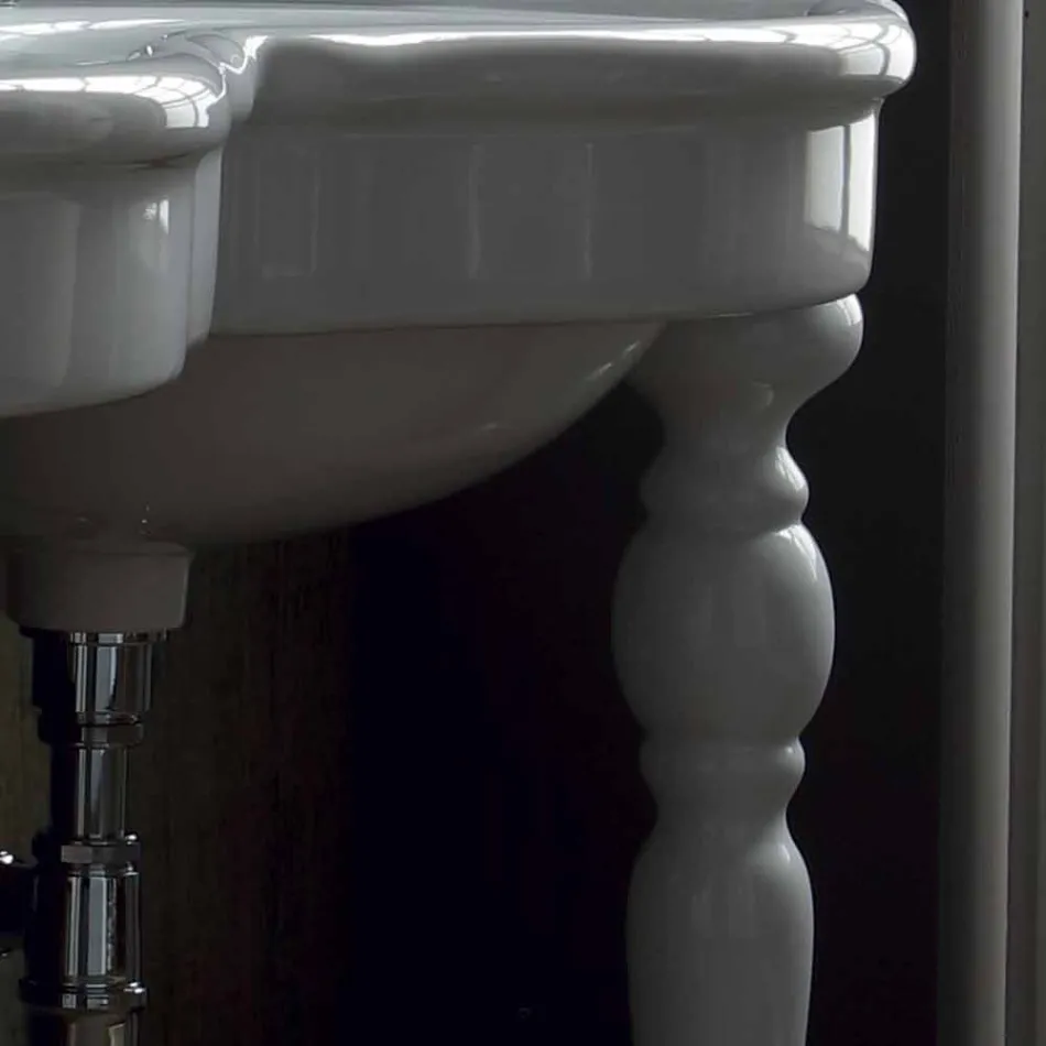 Klassieke badkamerkamer met dubbele kom gemaakt in Italië, Magda Viadurini