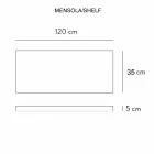 Badkamerconsole met wastafel en plank in porseleinen aardewerk 4 afwerkingen - Ramina Viadurini