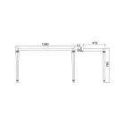 Badkamerconsole L 135 cm met dubbele kom in keramiek Made in Italy - Nausica Viadurini