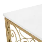 Ingangsconsole in goudkleurig ijzer met marmeren blad - Carlotta Viadurini