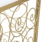 Ingangsconsole in goudkleurig ijzer met marmeren blad - Carlotta Viadurini