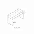 Entreeconsole van extra helder glas met 2 Canaletto-notenhouten lades - Selex Viadurini