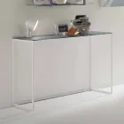 Metalen woonkamerconsole met kristallen blad Made in Italy - Iridio Viadurini