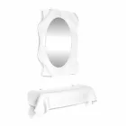 Console modern design in wit plexiglas gedrapeerd Wish Viadurini