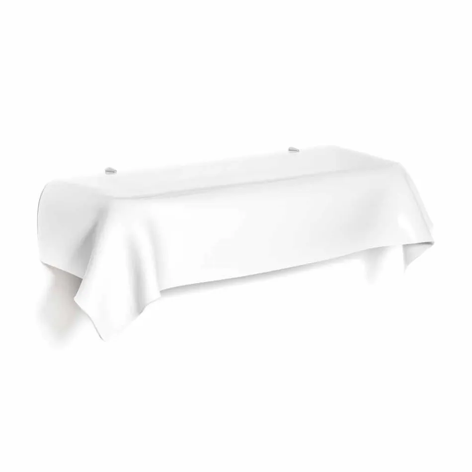 Console modern design in wit plexiglas gedrapeerd Wish Viadurini