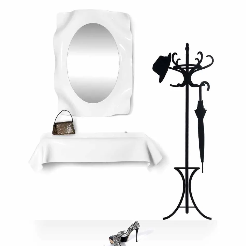 Console modern design in wit plexiglas gedrapeerd Wish Viadurini