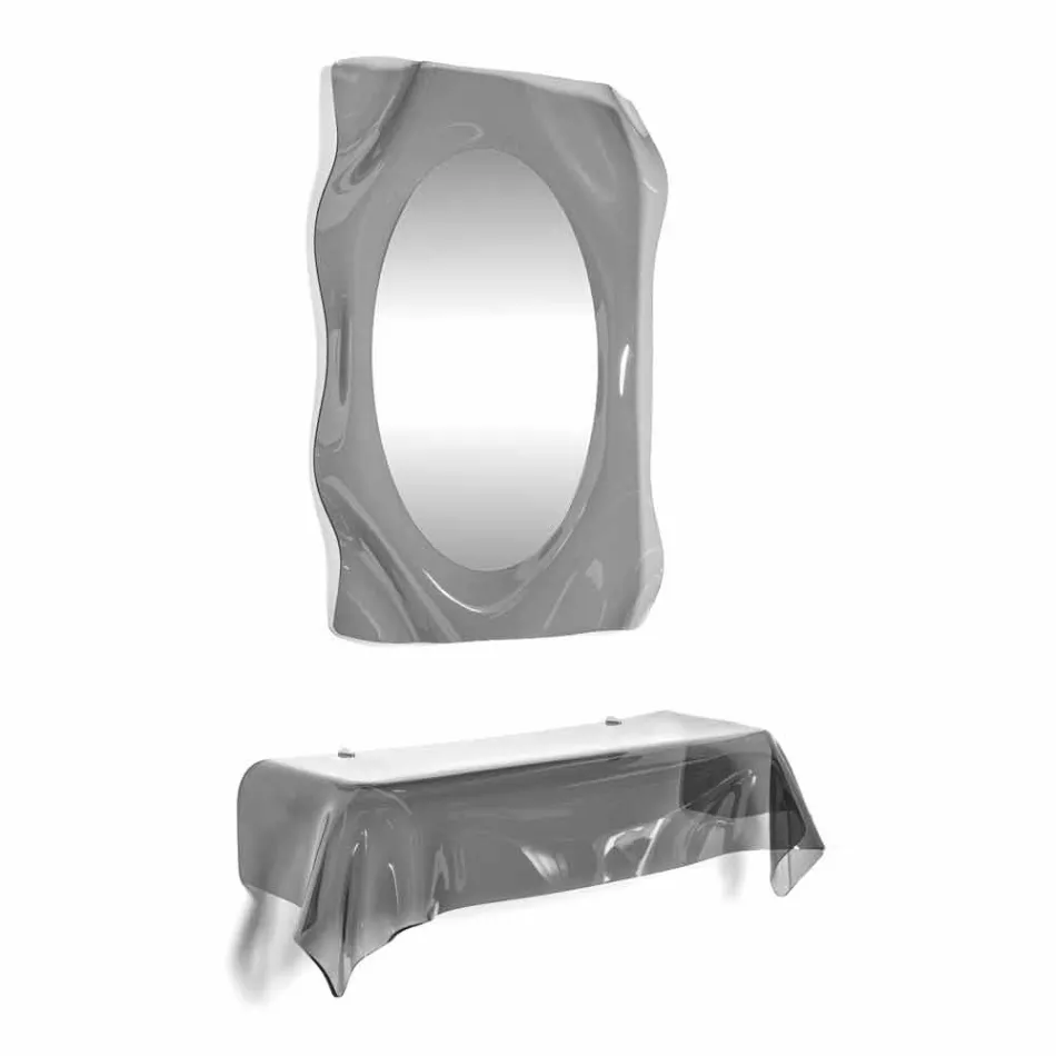 Console modern design gerookte plexiglas transparante pat. gedrapeerd Wish Viadurini