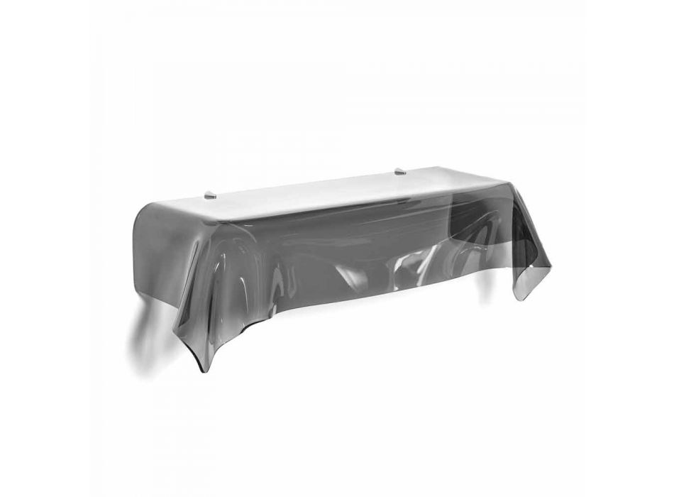 Console modern design gerookte plexiglas transparante pat. gedrapeerd Wish Viadurini