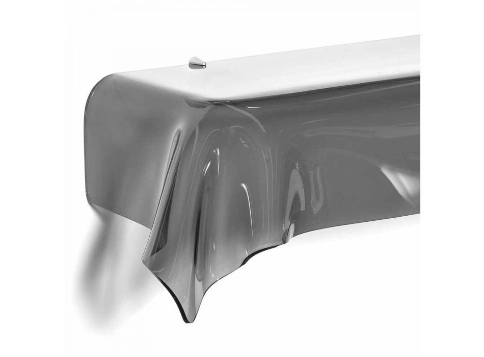 Console modern design gerookte plexiglas transparante pat. gedrapeerd Wish Viadurini