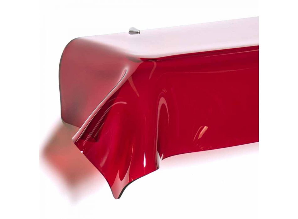 Console modern ontwerp in rood plexiglas transparante pat. gedrapeerd Wish Viadurini