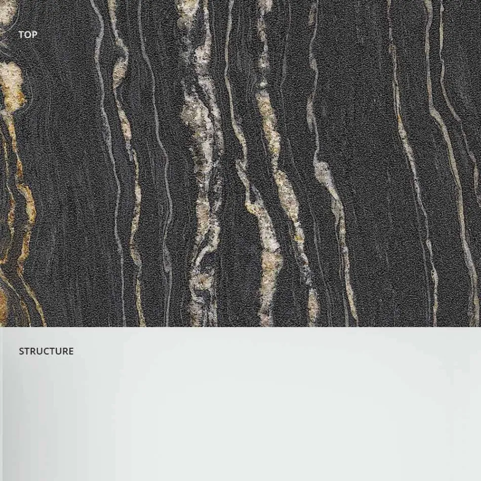 Designconsole met marmeren blad en glazen voet Gemaakt in Italië - Molino Viadurini