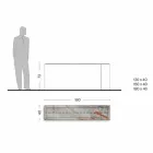 Designconsole met marmeren blad en glazen voet Gemaakt in Italië - Molino Viadurini