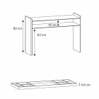 Designconsole in extra helder glas met dienblad Made in Italy - Imperative Viadurini
