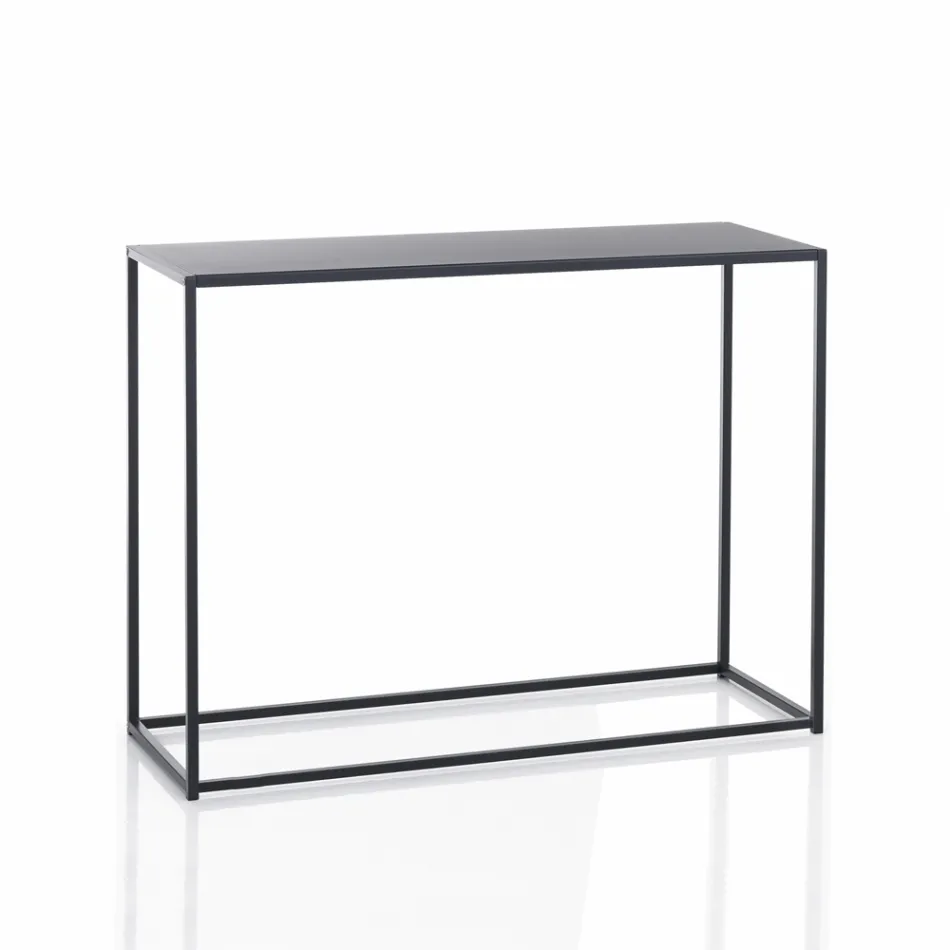 Dubbele console gemaakt van antraciet staal - Osmium Viadurini
