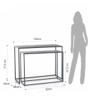 Dubbele console gemaakt van antraciet staal - Osmium Viadurini