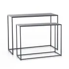 Dubbele console gemaakt van antraciet staal - Osmium Viadurini