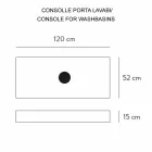 Console en badkamerplank in Gres en wastafel in Vetrochina, 4 kleuren - Rametina Viadurini