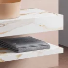 Console en badkamerplank in Gres en wastafel in Vetrochina, 4 kleuren - Rametina Viadurini