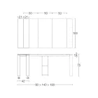 Uitschuifbare buitenconsole met metalen voet en HPL-blad - Aghetto Viadurini