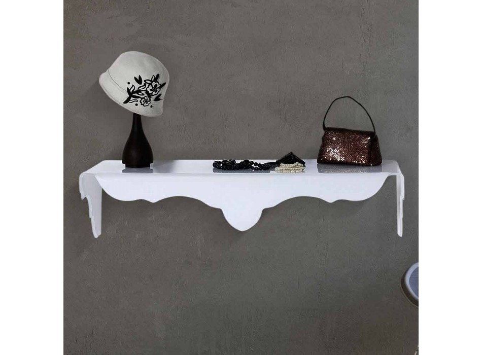 Vaste console te ontwerpen muur wit Bianca, made in Italy Viadurini