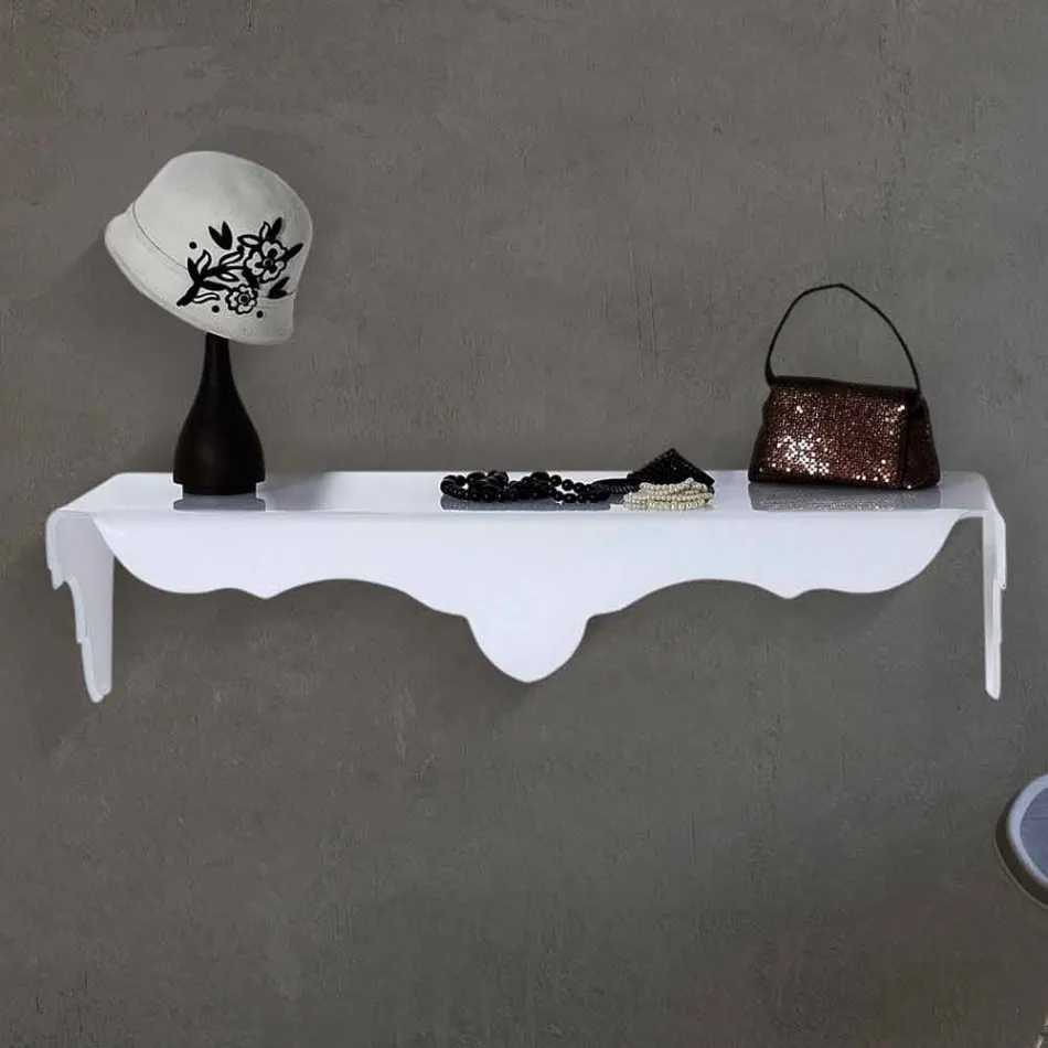 Vaste console te ontwerpen muur wit Bianca, made in Italy Viadurini
