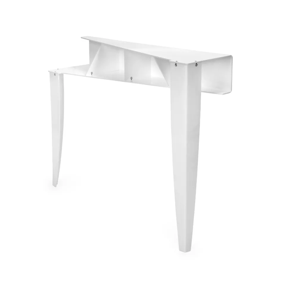 Vaste console met 4 opbergvakken voor voorwerpen in PMMA Made in Italy - Aladdin Viadurini