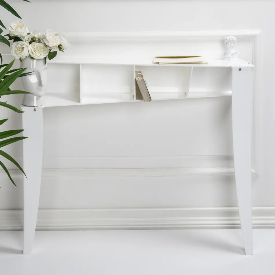 Vaste console met 4 opbergvakken voor voorwerpen in PMMA Made in Italy - Aladdin Viadurini