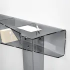 Vaste console met 4 opbergvakken voor voorwerpen in PMMA Made in Italy - Aladdin Viadurini