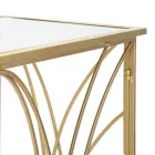 Vaste toegangsconsole van goudkleurig ijzer met spiegelblad - Emilia Viadurini