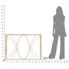 Vaste toegangsconsole van goudkleurig ijzer met spiegelblad - Emilia Viadurini