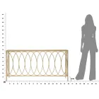 Vaste toegangsconsole in goudkleurig ijzer met glazen blad - Primula Viadurini